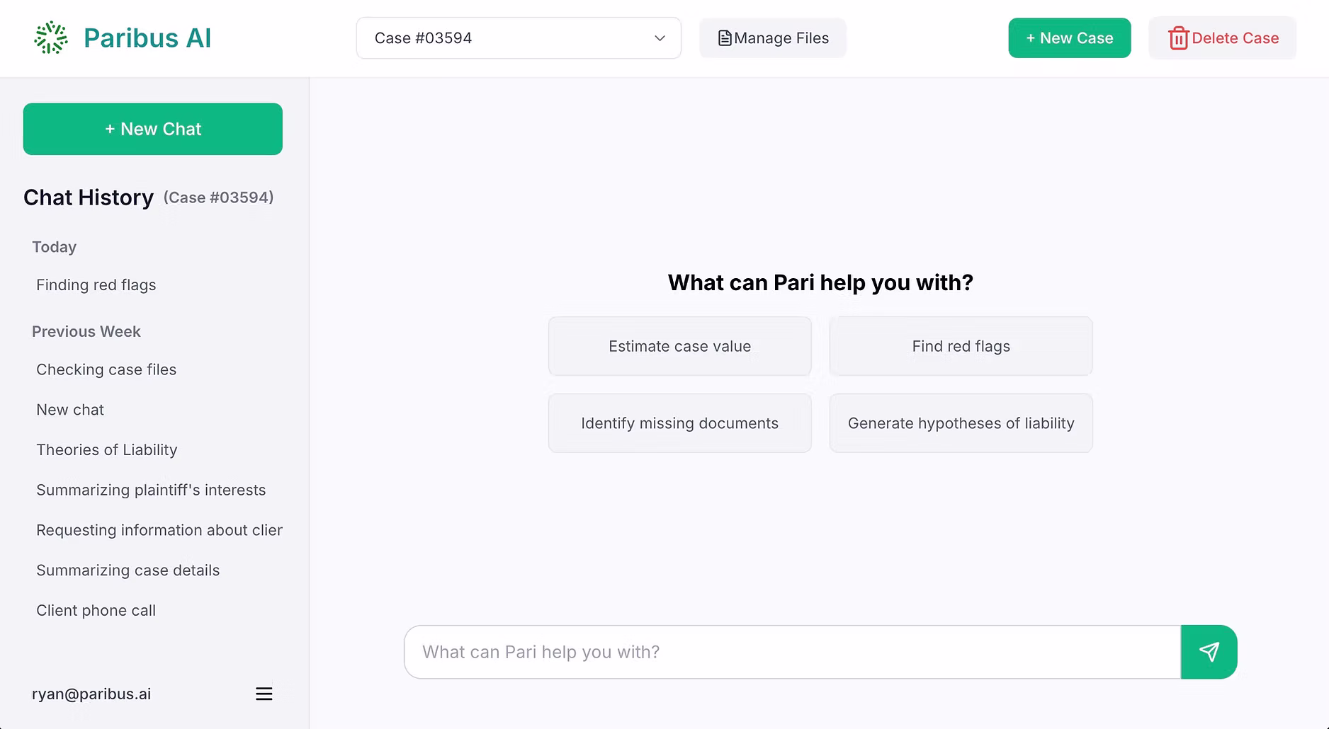 Paribus AI Interface